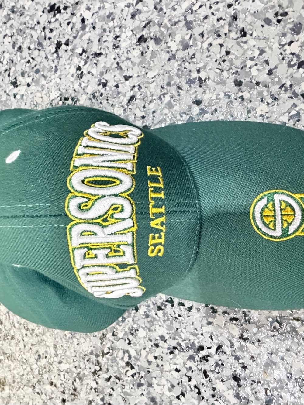 NBA Seattle Supersonics Green and Yellow Logo Cap
